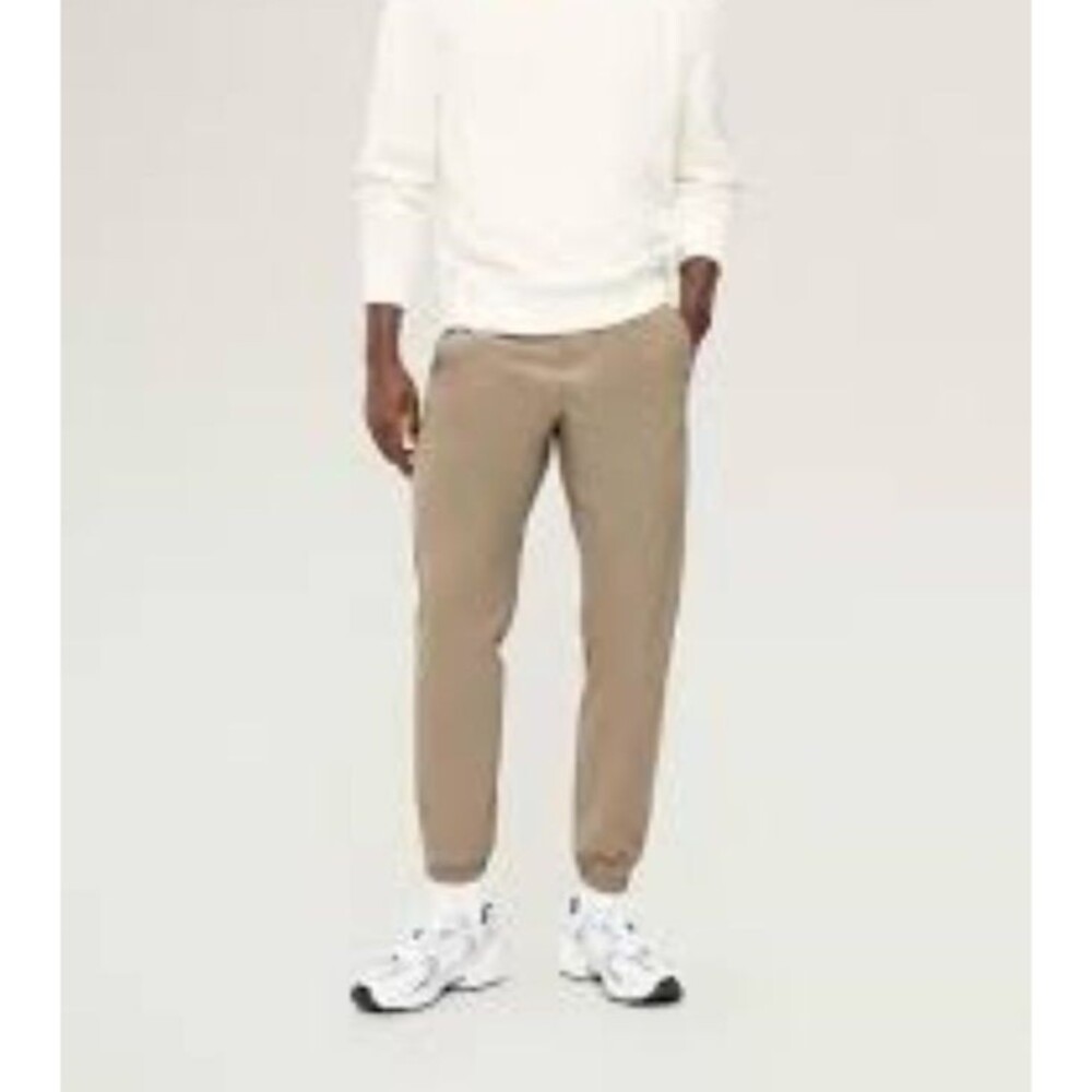 Match Matchstick Mens Elastic Waist Pull-on Jogger Pants Tan Mens Size 30 Medium